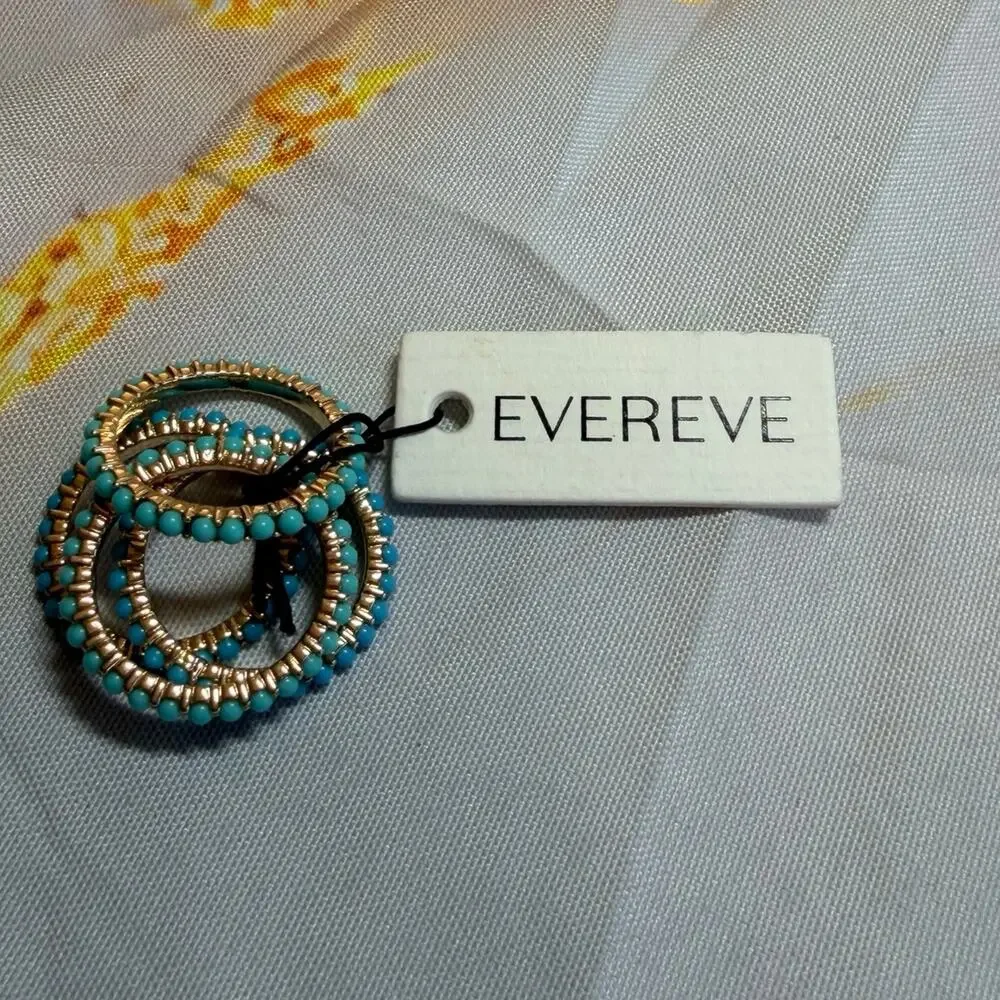 Evereve Gold and Turquoise size 7